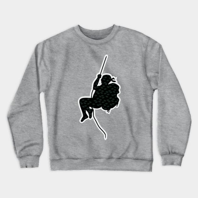 adventurer swinging on a rope Crewneck Sweatshirt by bloomroge